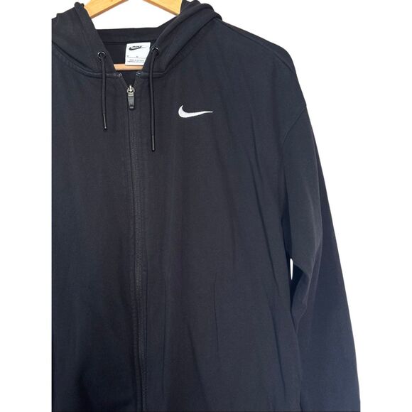 Nike Oversized Full-Zip Hoodie Jacket Black women’s Medium pockets oversized - Picture 3 of 11